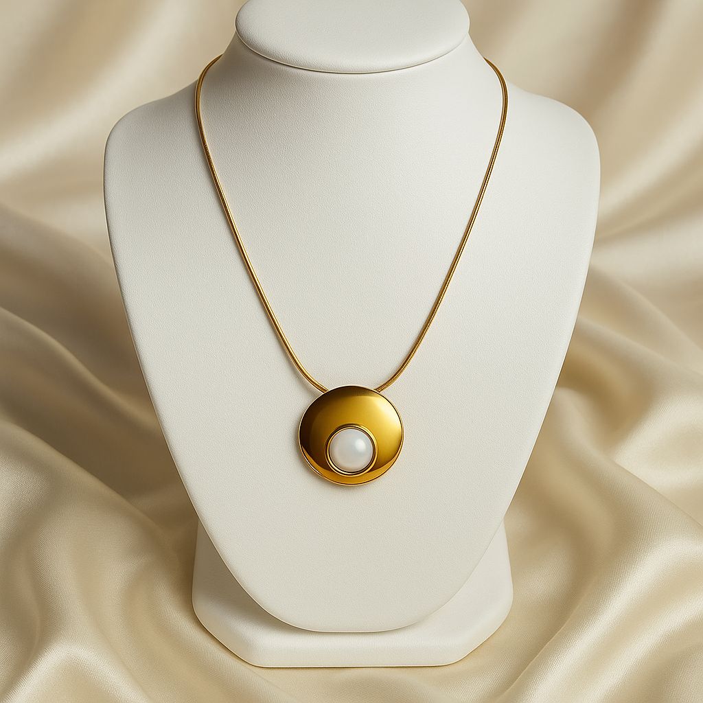 Solis Pearl Medallion Necklace